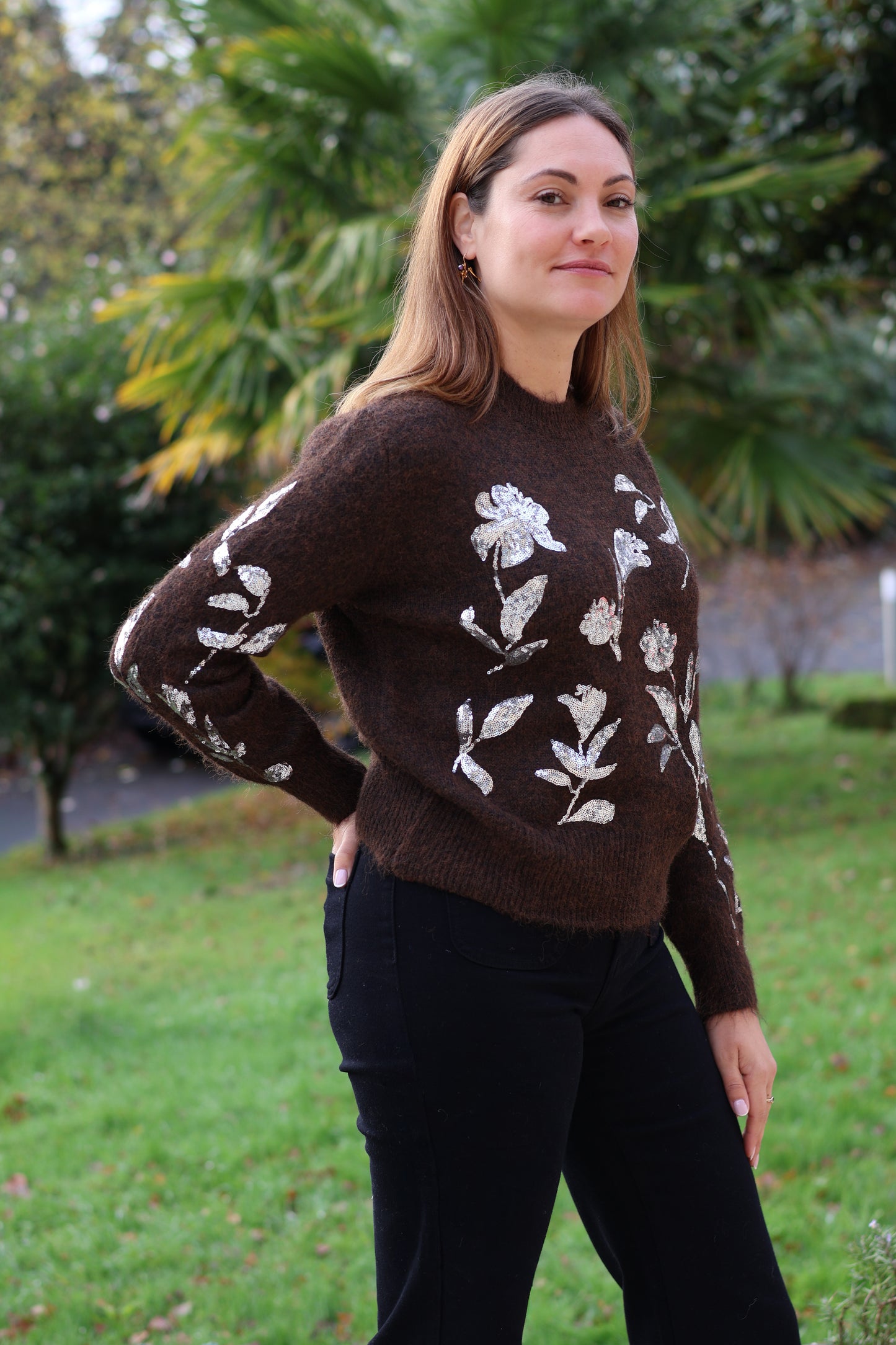 Pull HERLEO marron