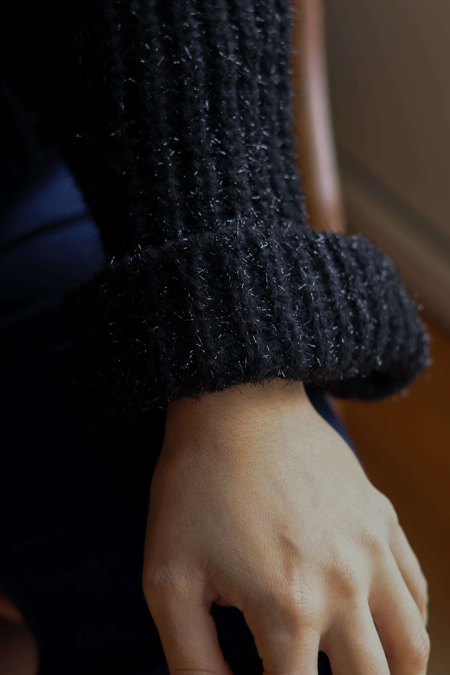 Pull AZALEE noir pailleté