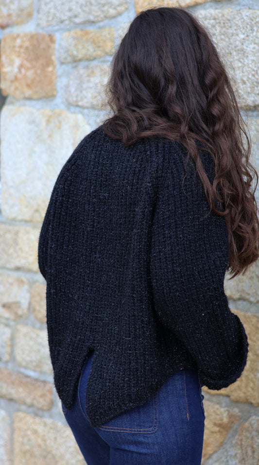 Pull AZALEE noir pailleté