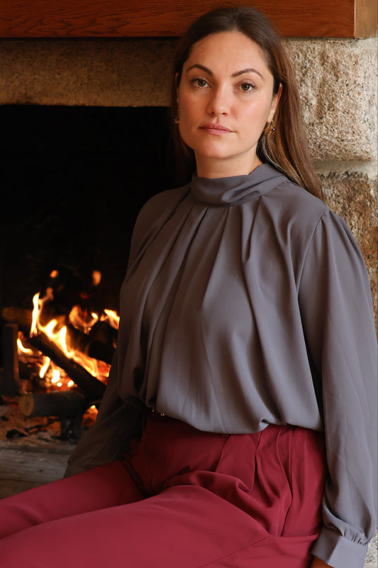 Blouse ADELAÏDE grise