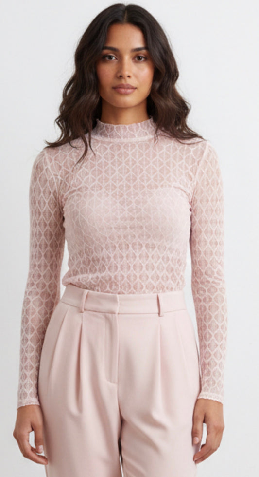 Top CASSY rose pâle