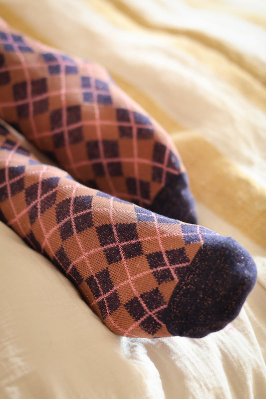 Chaussettes HOHOHO bleu et rose