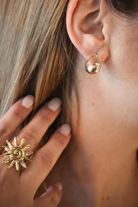 Boucles d'oreille CAROLINA dorée