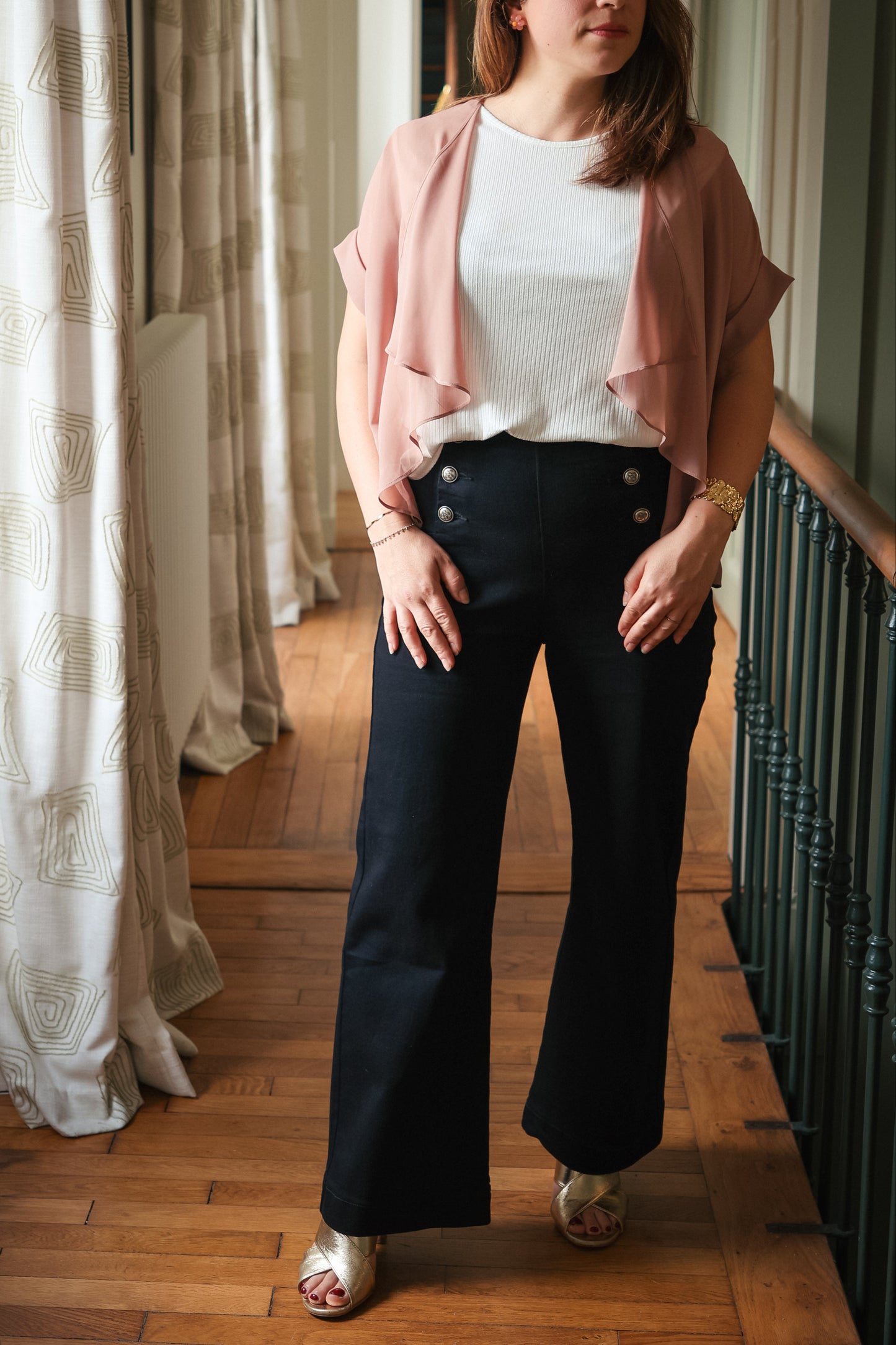 Top CORALIE vieux rose