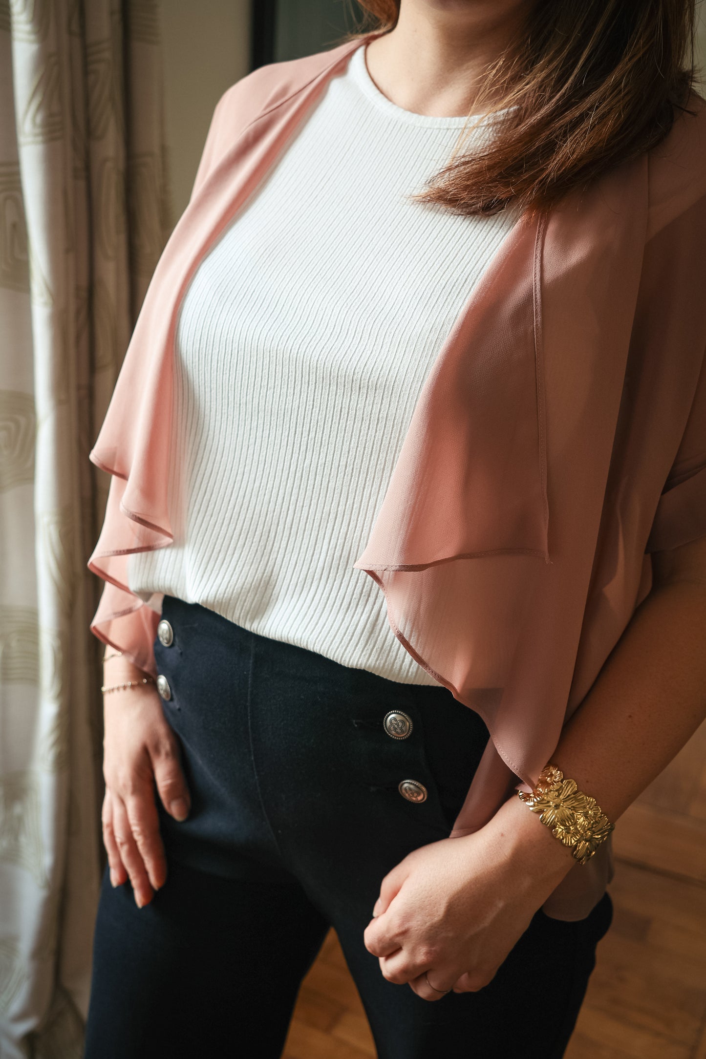 Top CORALIE vieux rose