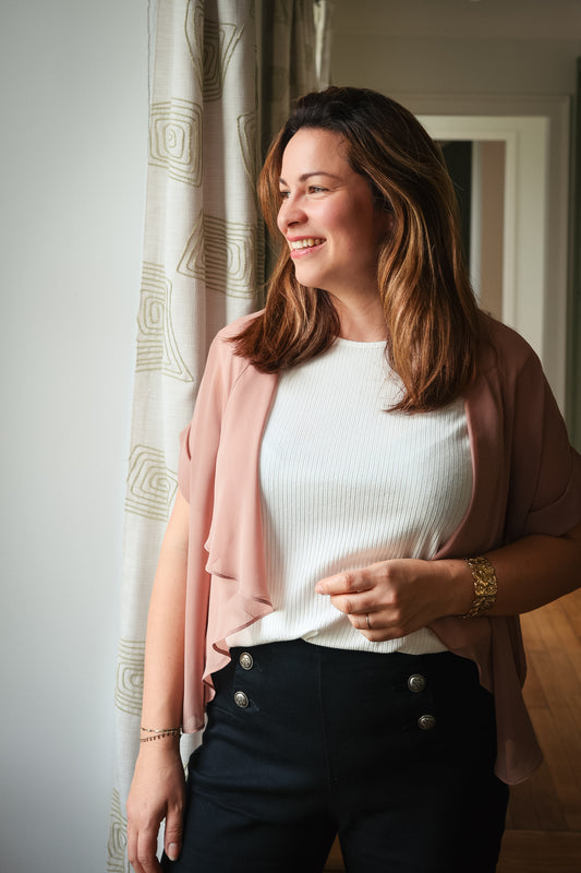 Top CORALIE vieux rose