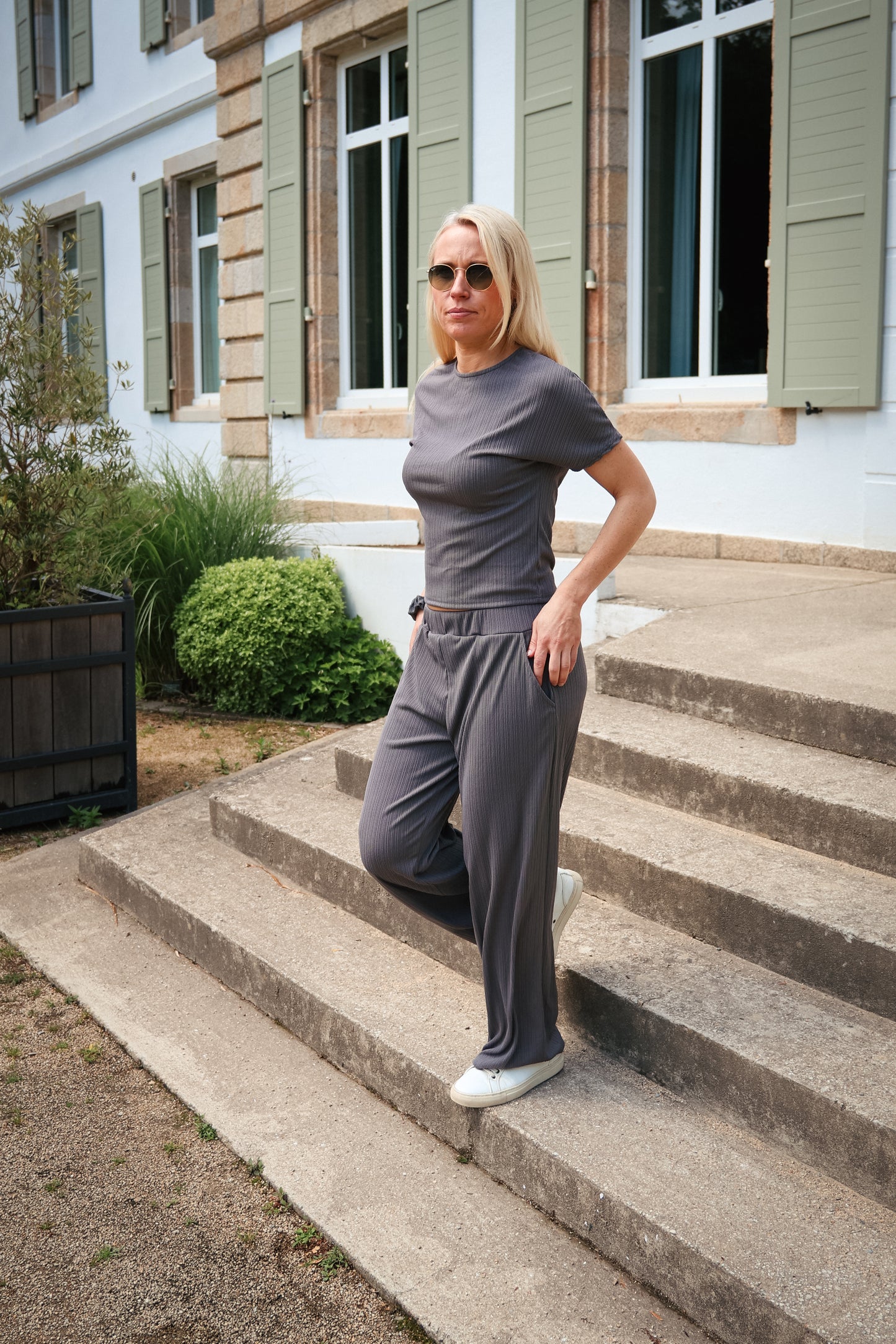 Top FETIA gris anthracite