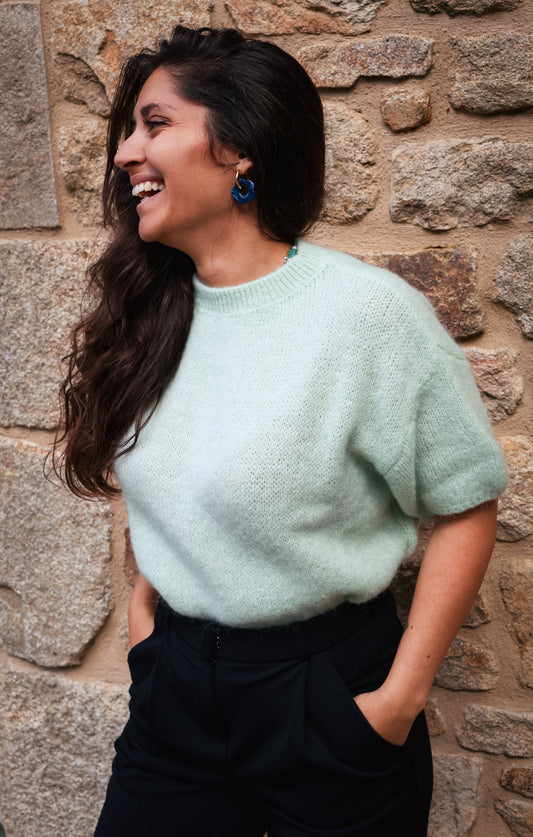 Pull PARIS vert d'eau