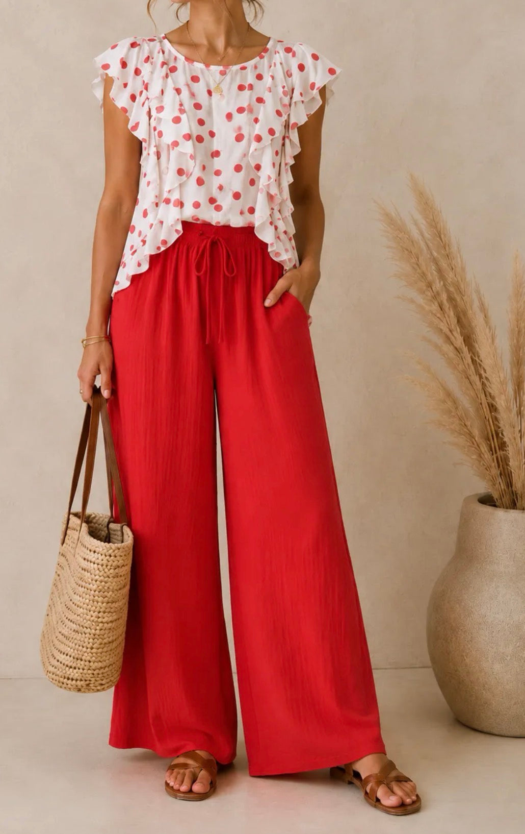 Pantalon DAYA rouge