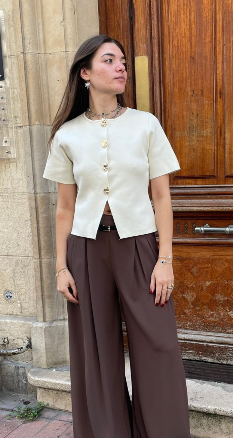Top LUXY écru