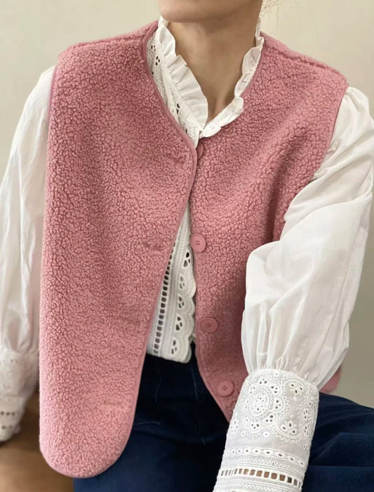 Gilet LOANE rose bébé