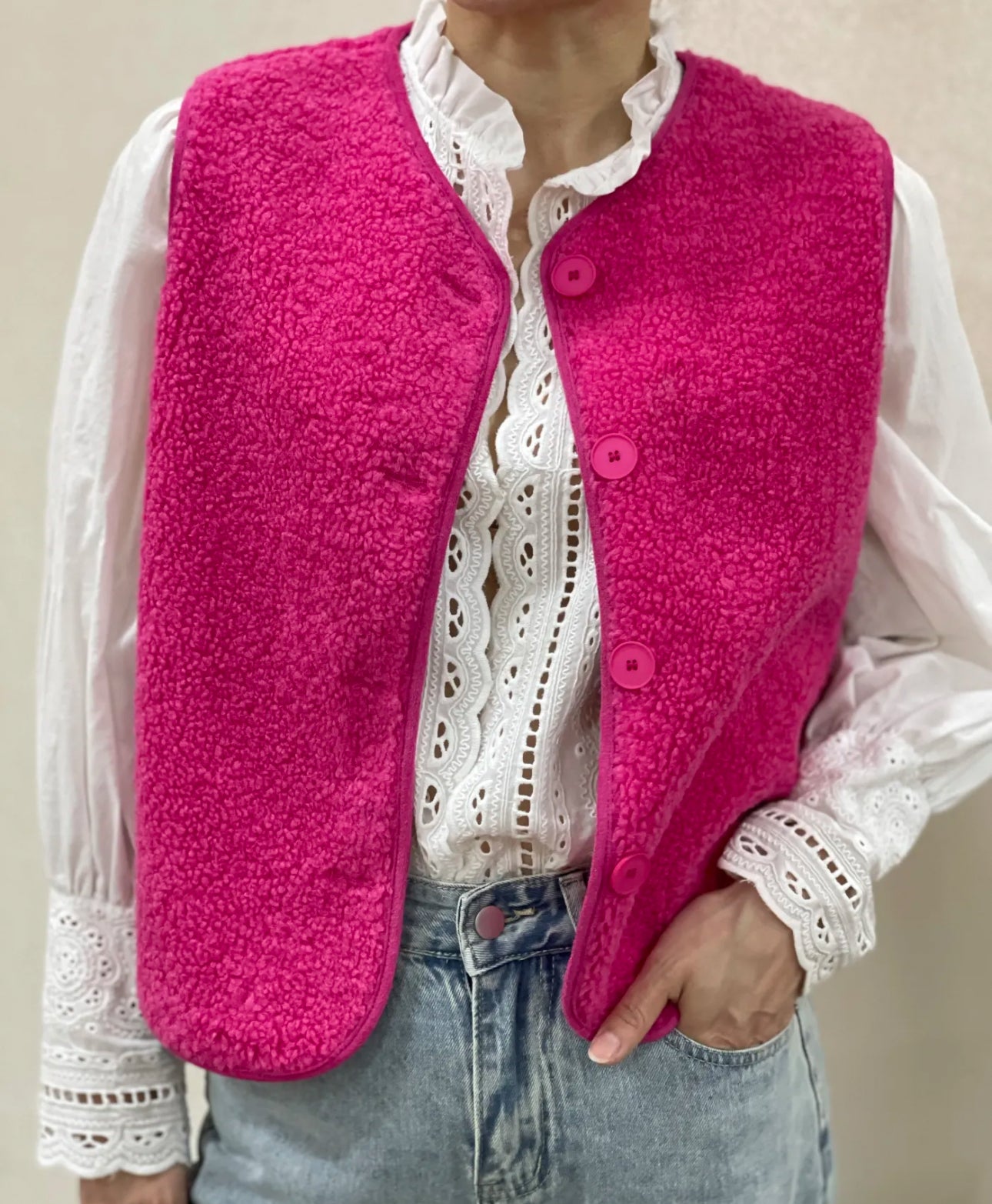 Gilet LOANE fuschia