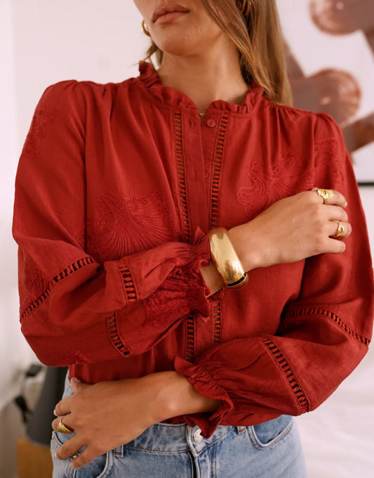 Chemisier BIANCA bordeaux