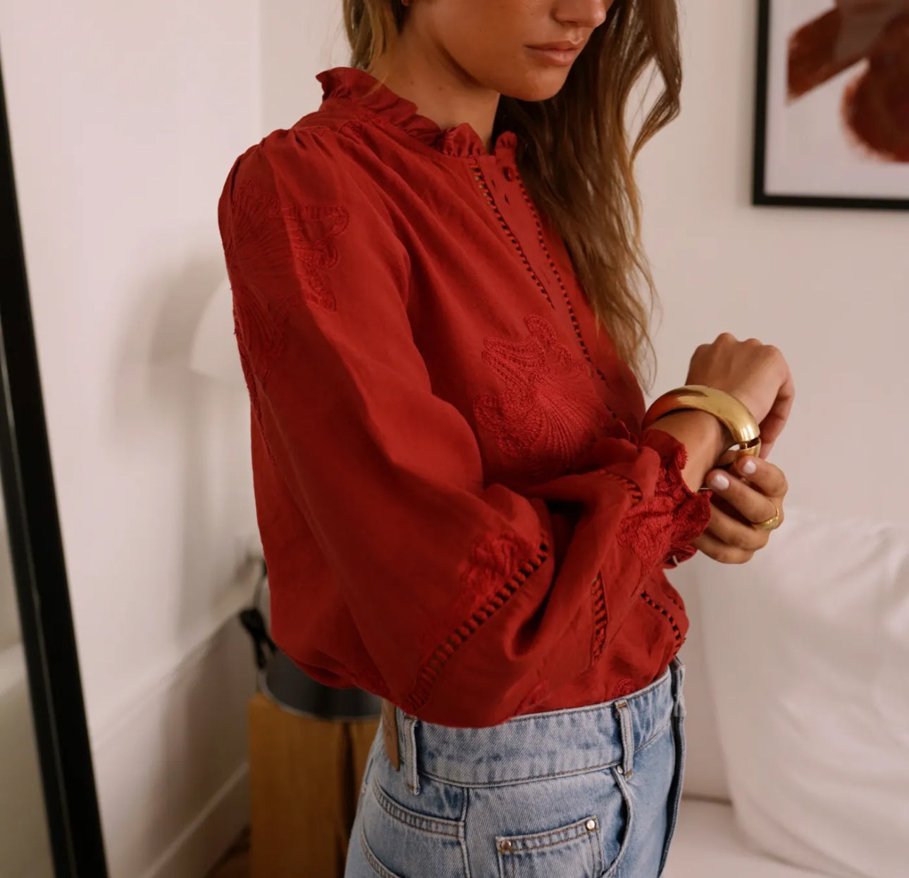 Chemisier BIANCA bordeaux