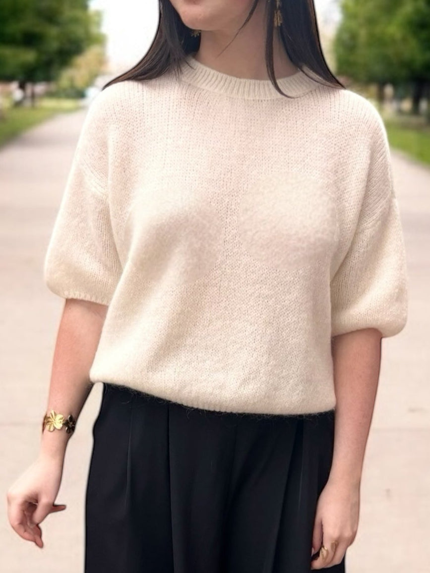 Pull PARIS blanc/écru