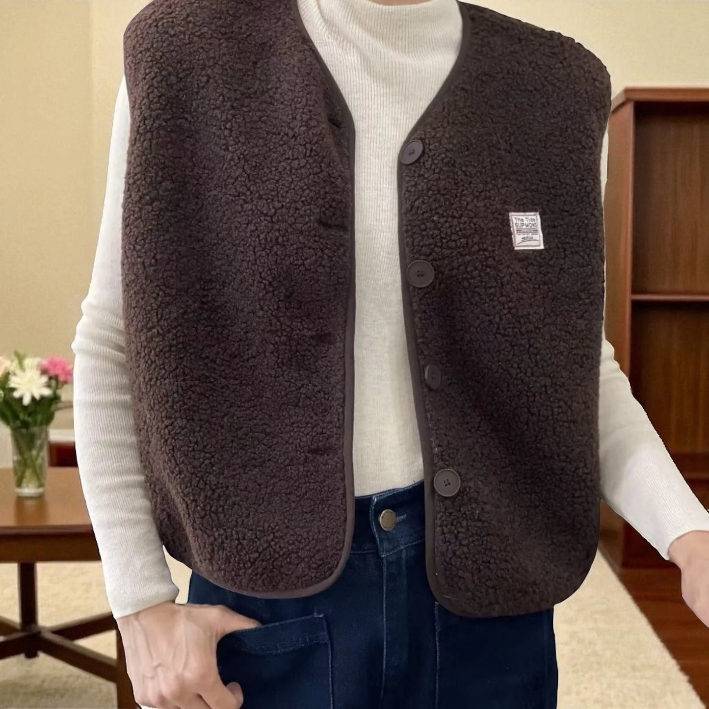 Gilet MIREILLE marron