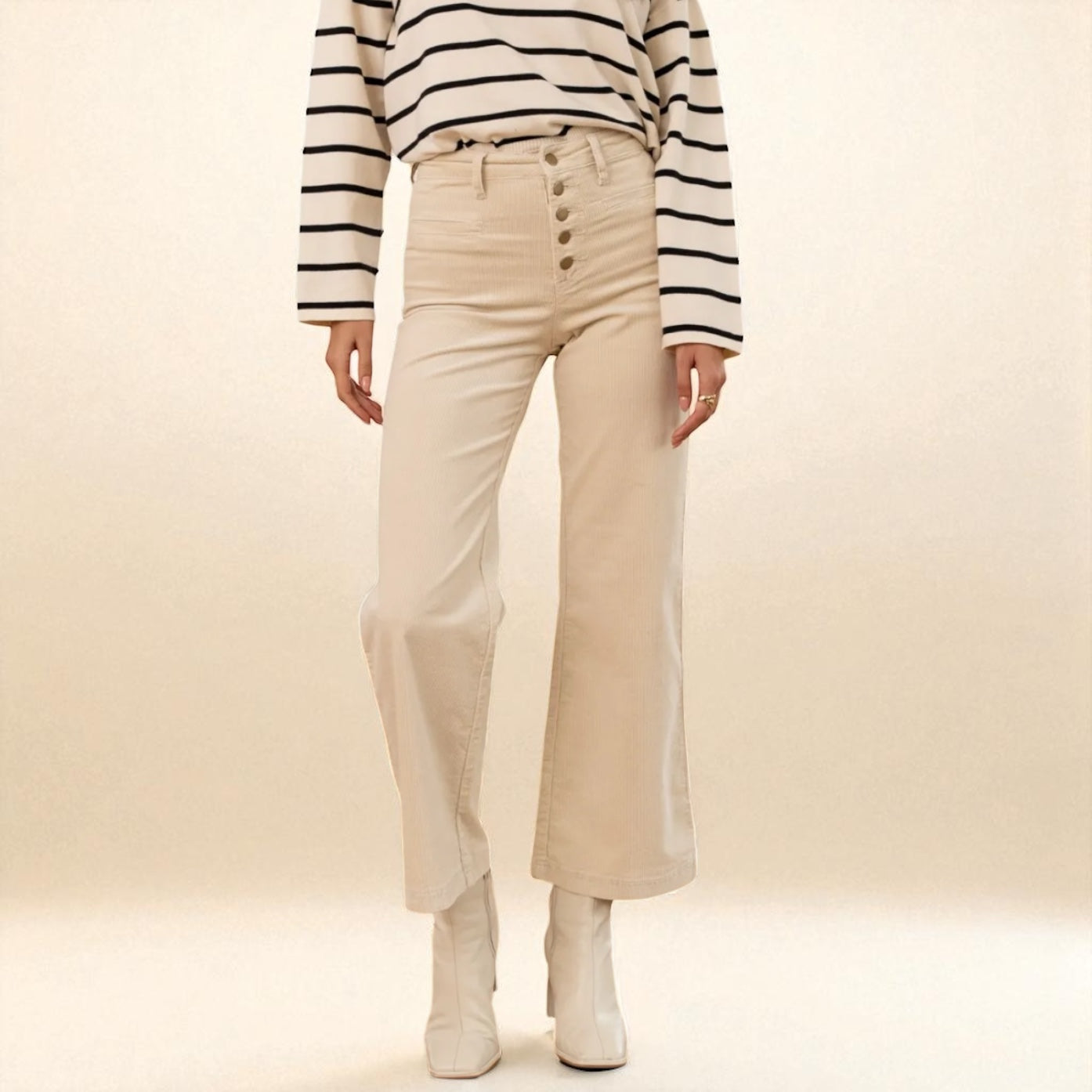 Jeans JERE velours écru