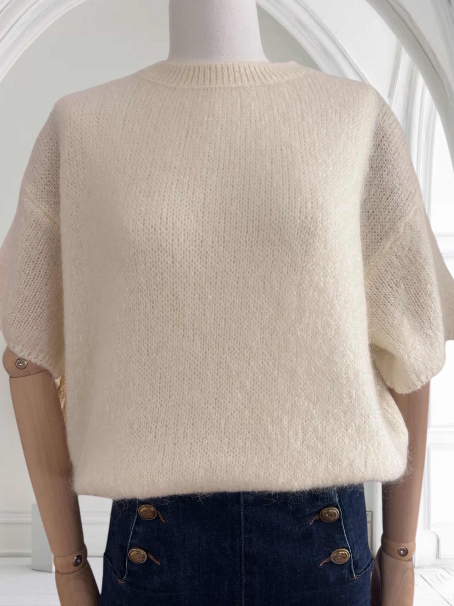 Pull PARIS blanc/écru