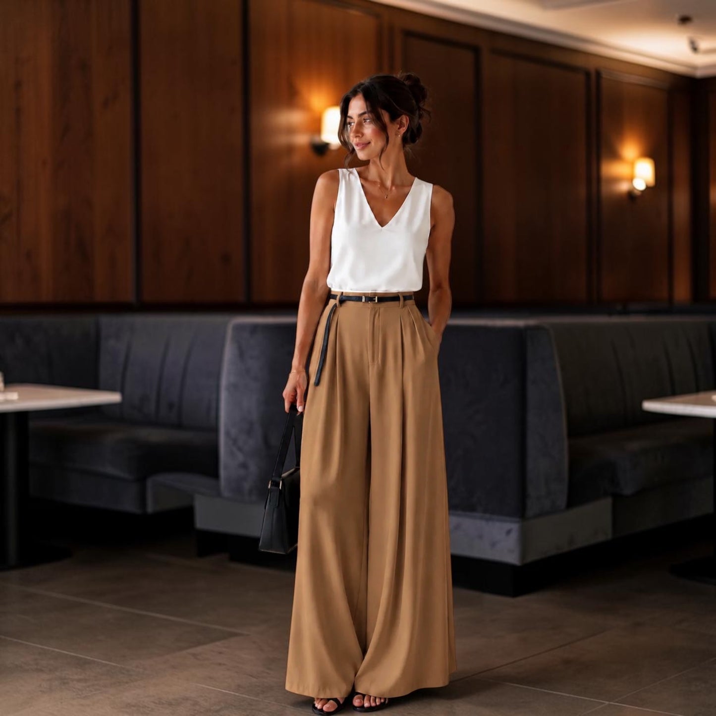 Pantalon LEONOR camel