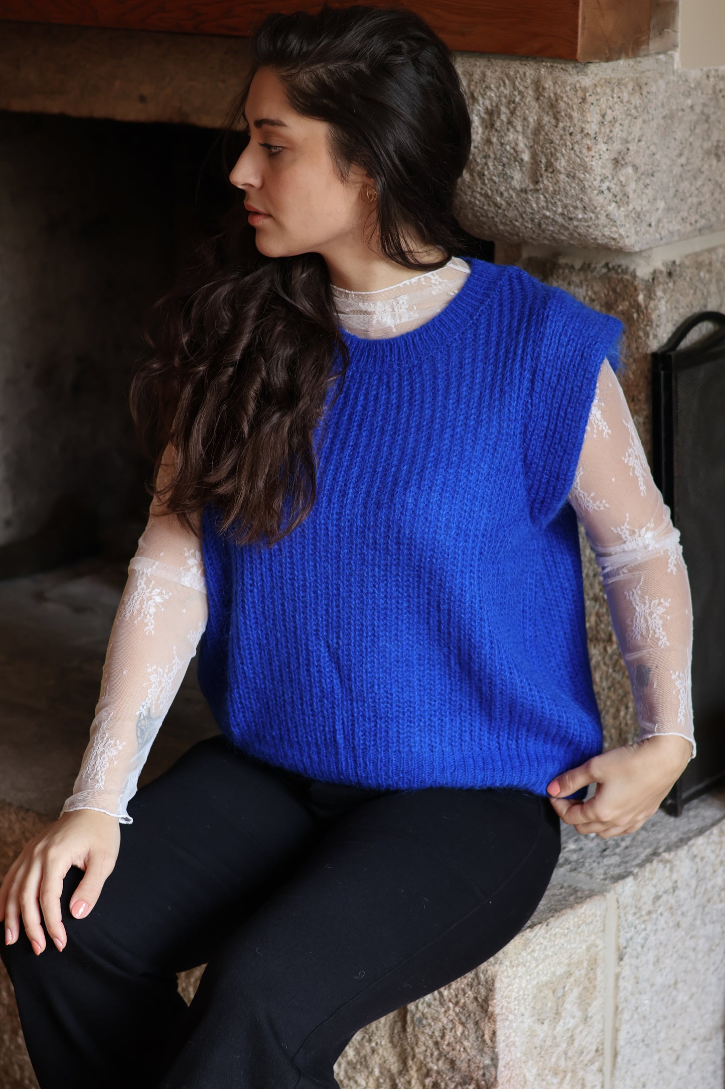 Pull LONDON bleu royal