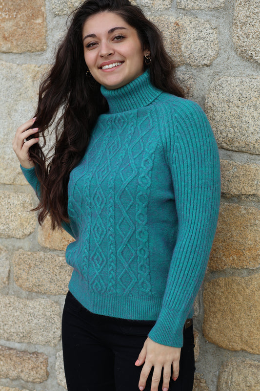 Pull BERENICE bleu/vert