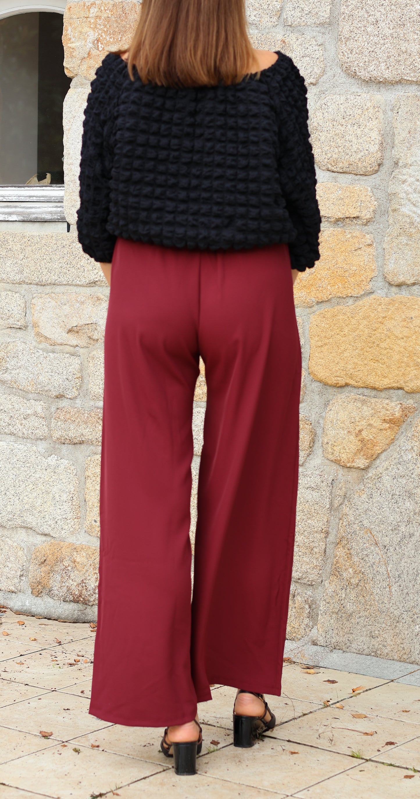 Pantalon LEONOR bordeaux