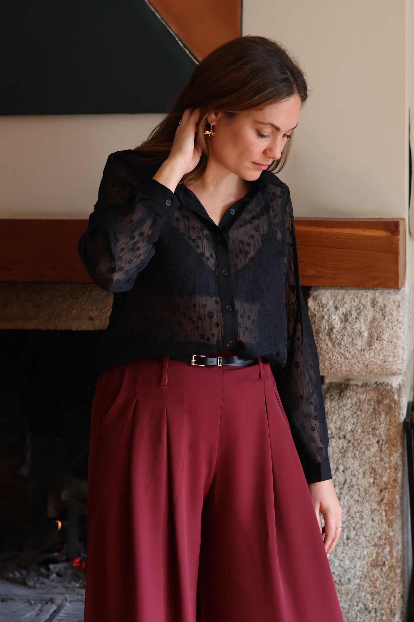 Chemisier AURORE noir