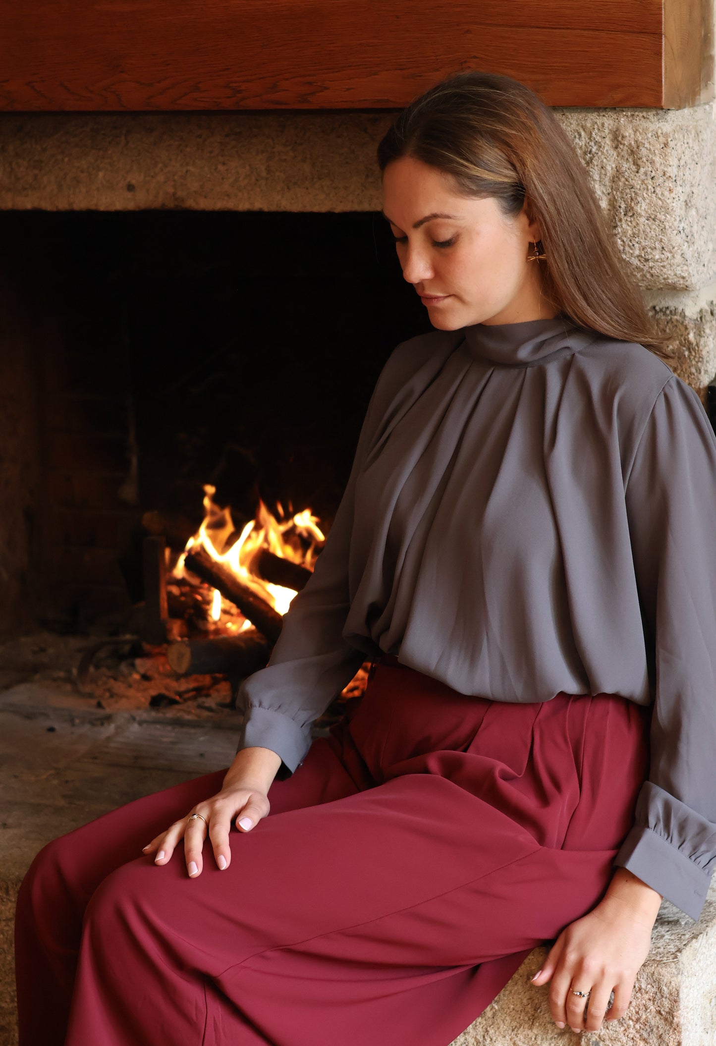 Blouse ADELAÏDE grise