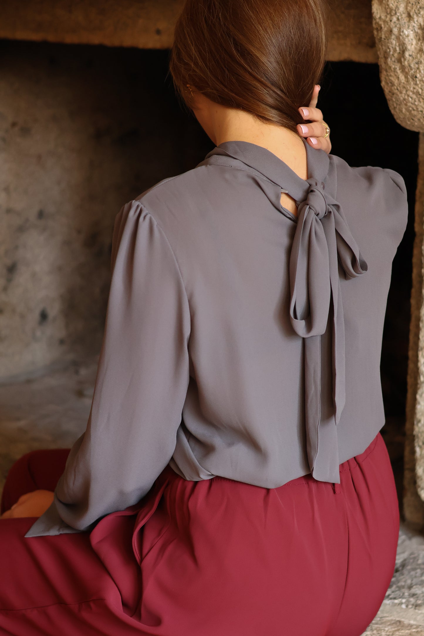 Blouse ADELAÏDE grise