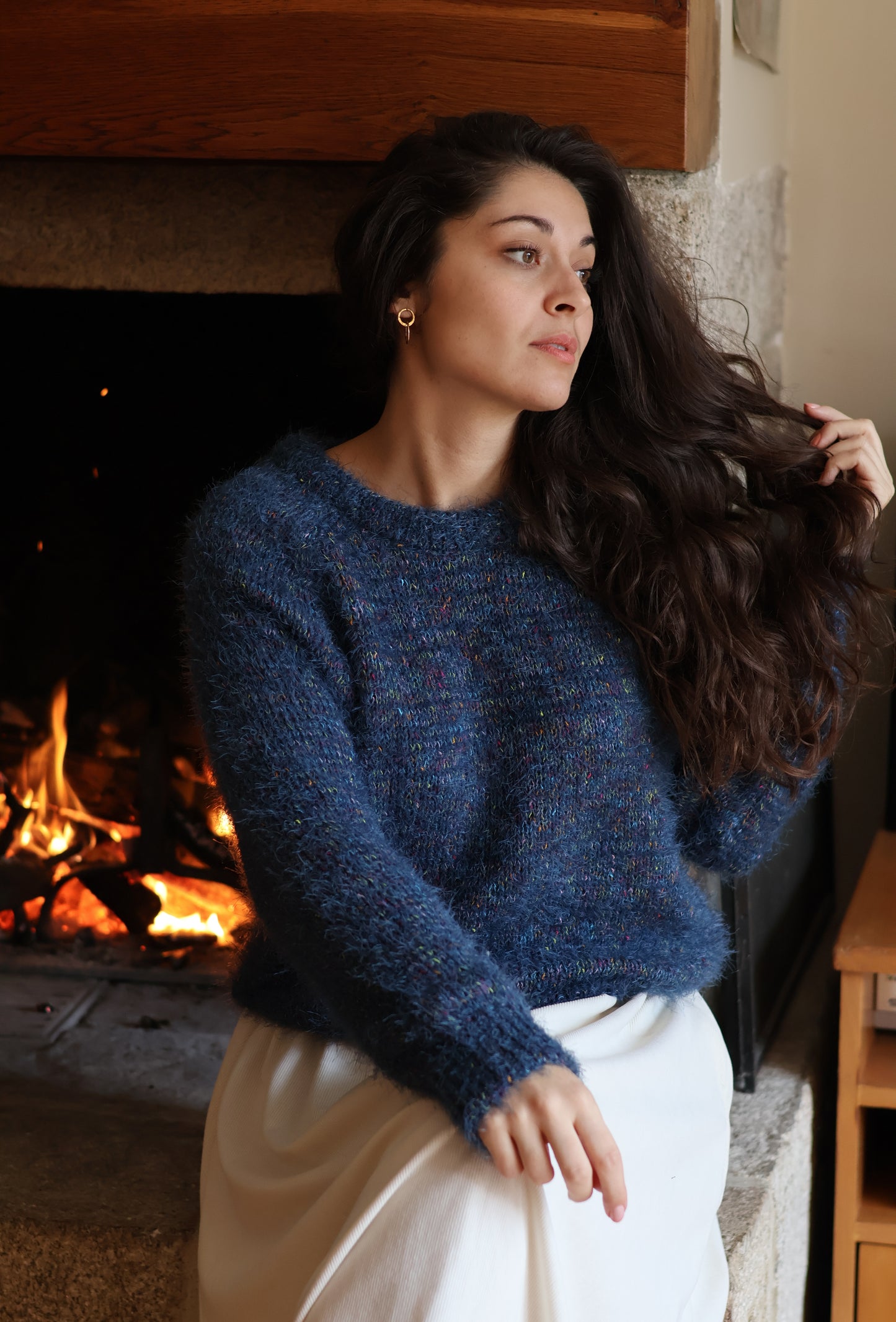 Jupe MARGHARET velours écru