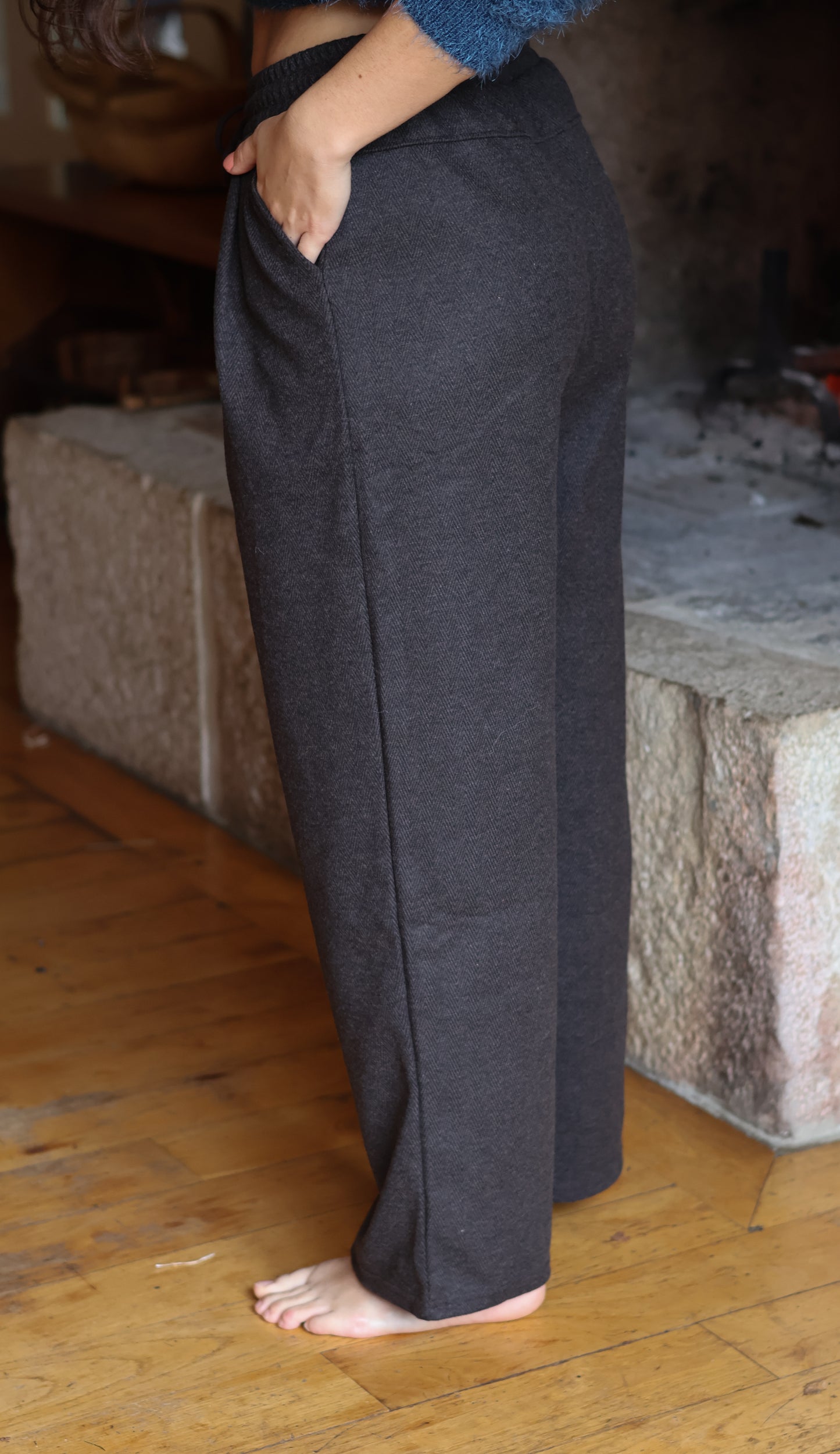 Pantalon SIMON marron/gris