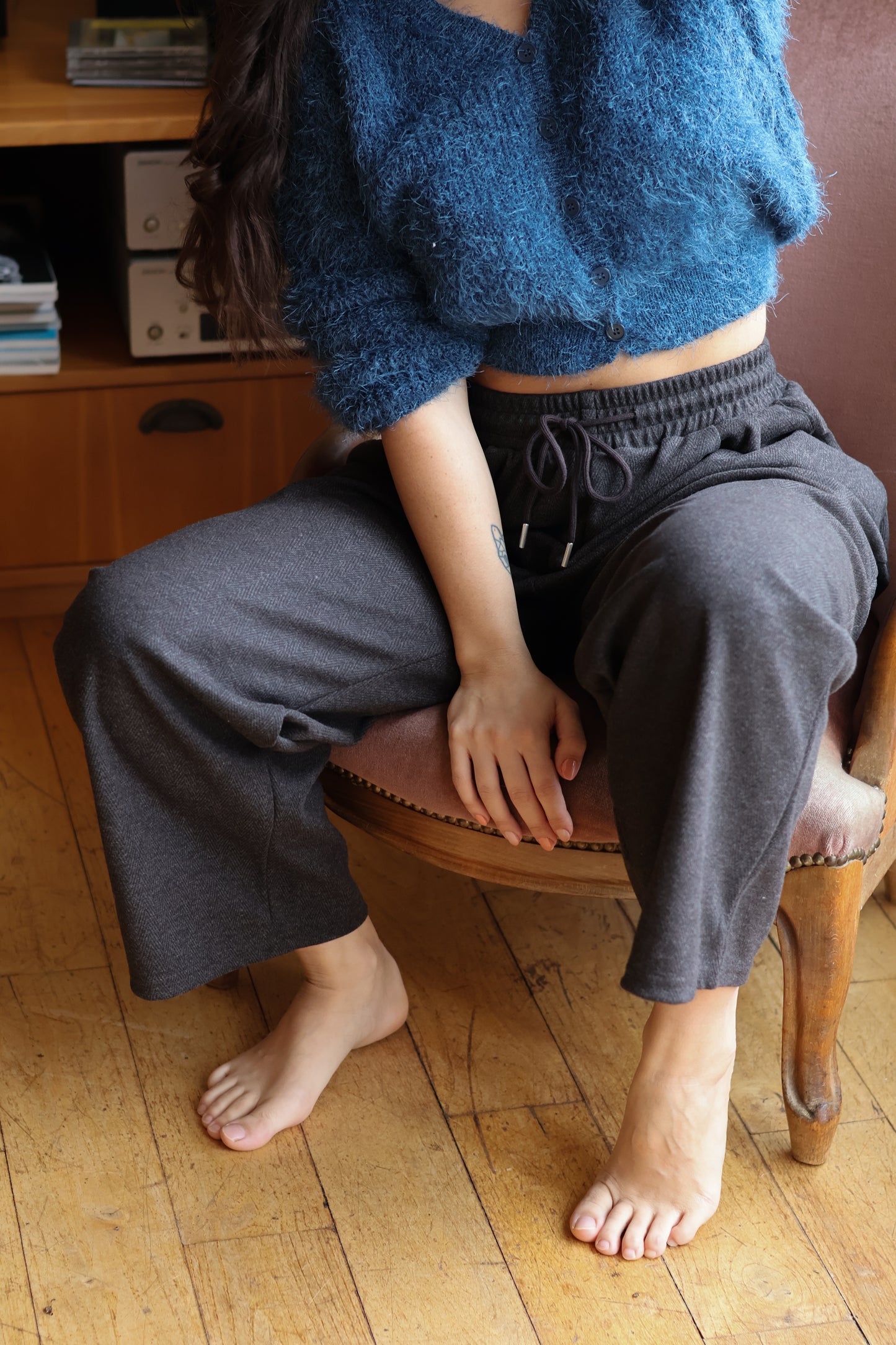 Pantalon SIMON marron/gris
