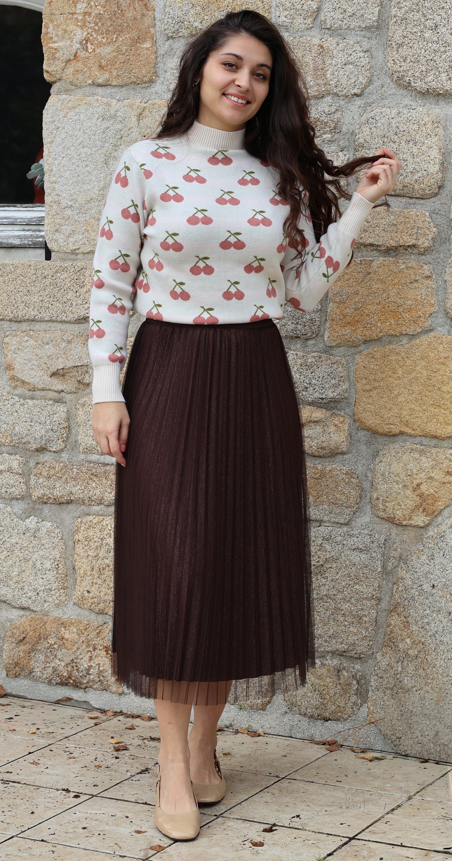 Jupe SANTA noire pailletée