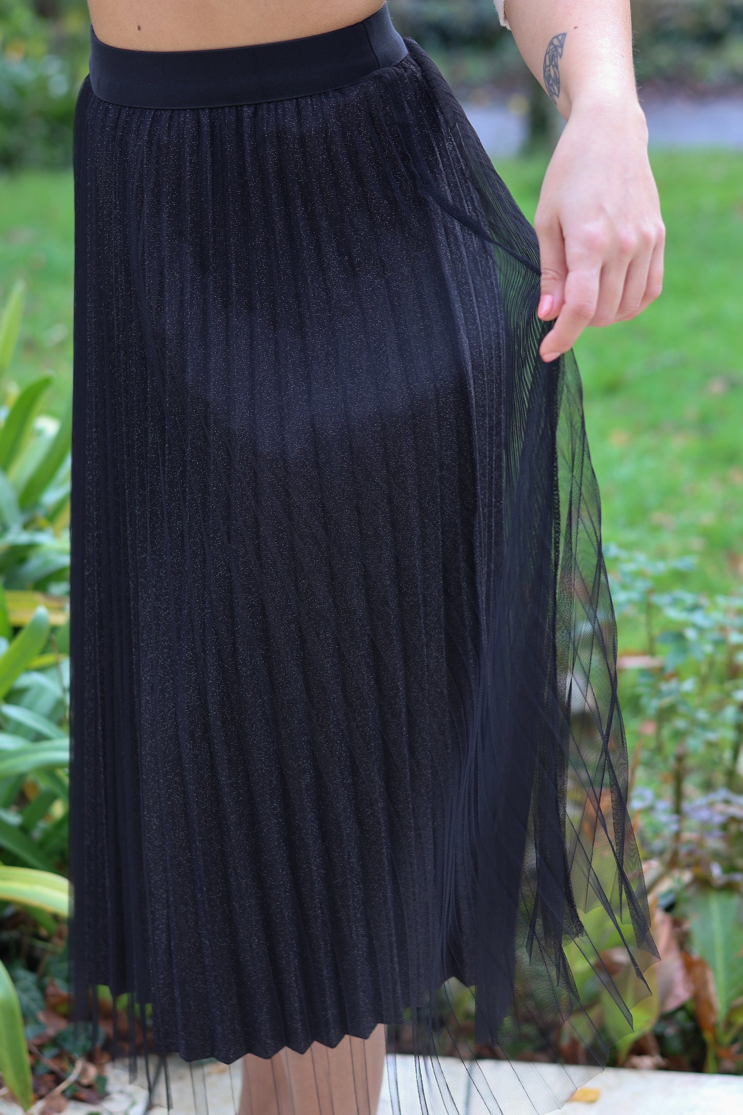 Jupe SANTA noire pailletée