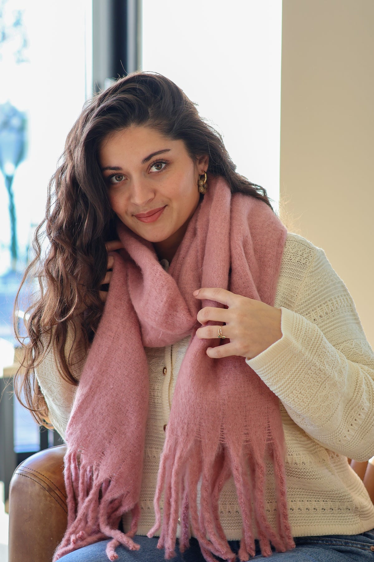Echarpes OSLO vieux rose
