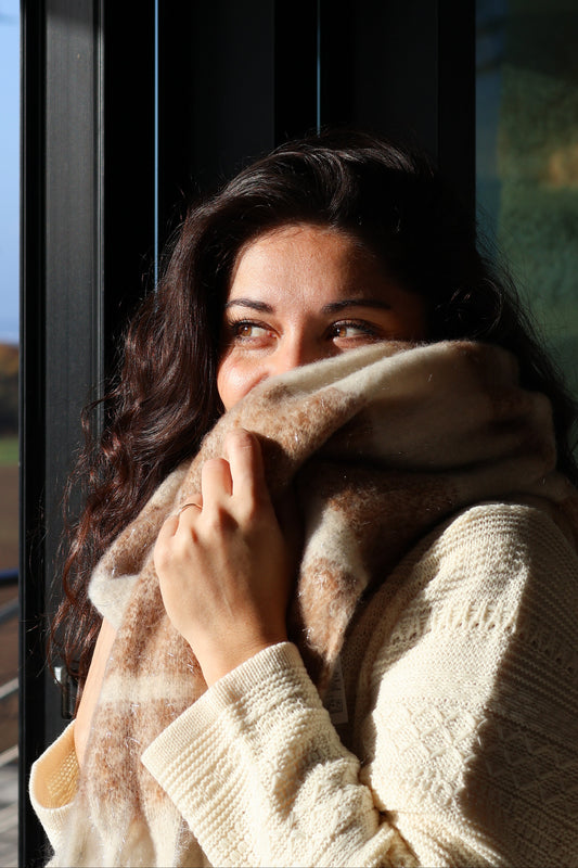 Echarpes HELSINKI beige et écru