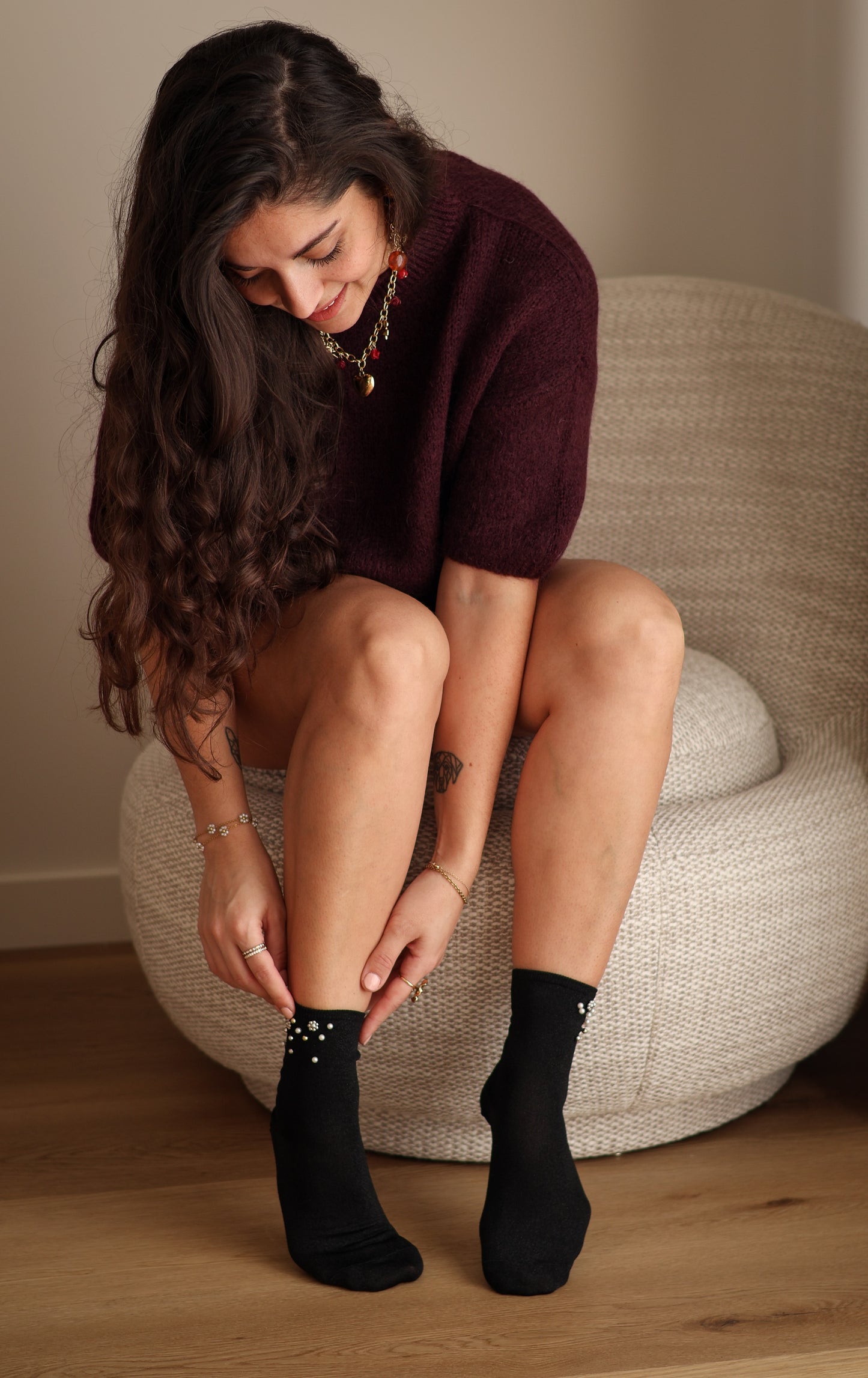 Chaussettes MERRY CHRISTMAS noire