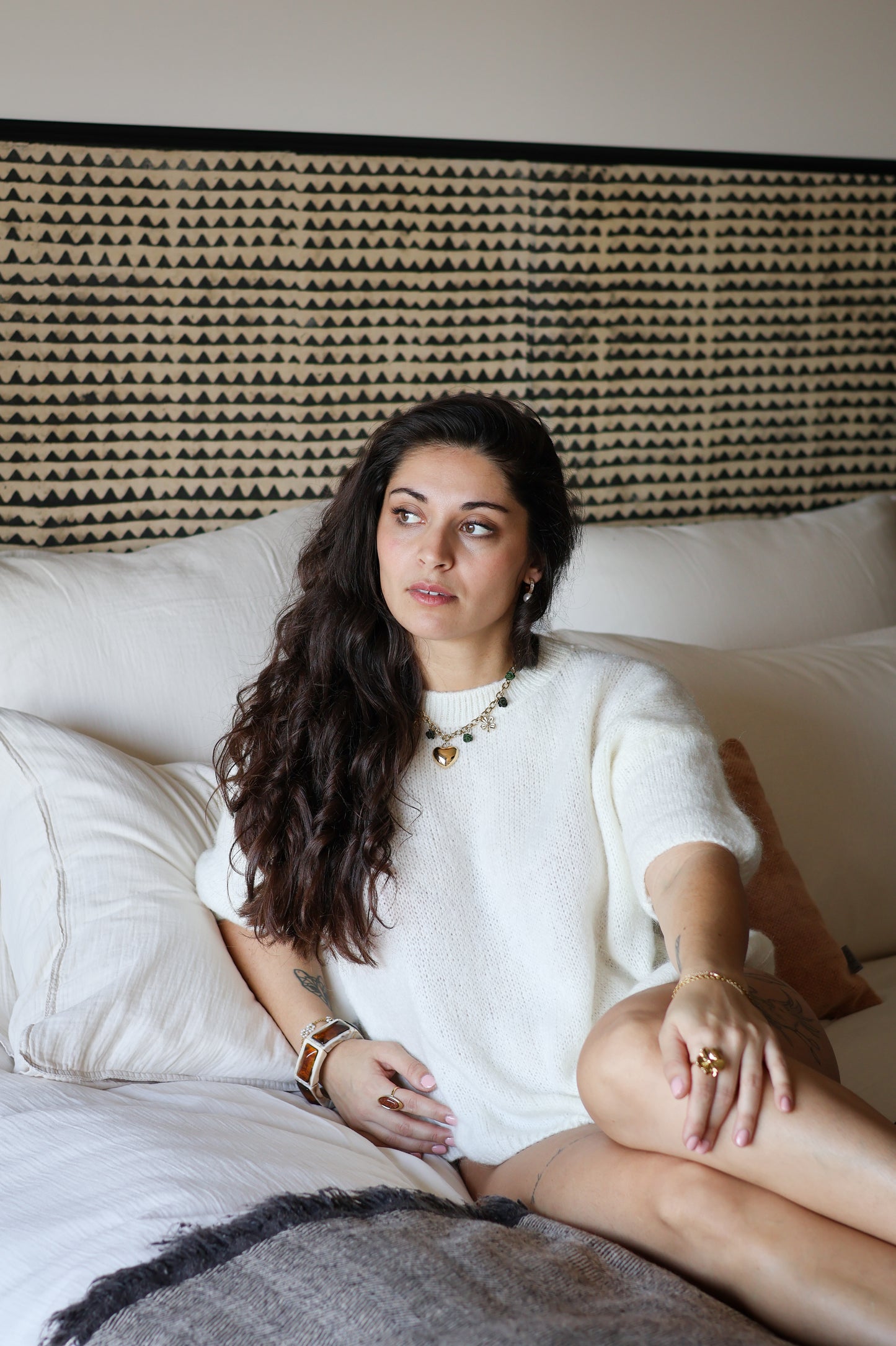 Pull PARIS blanc/écru