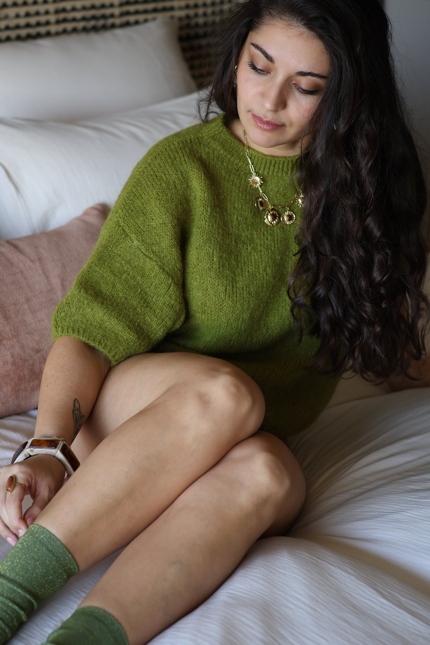 Pull PARIS vert olive