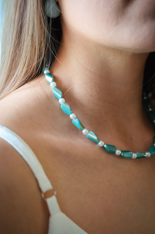 Collier IRIS bleu