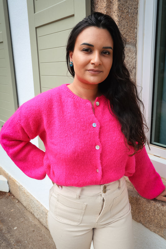 Cardi REVA rose fuschia