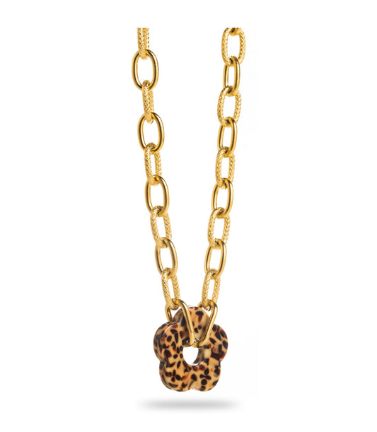 Collier FLORE léopard