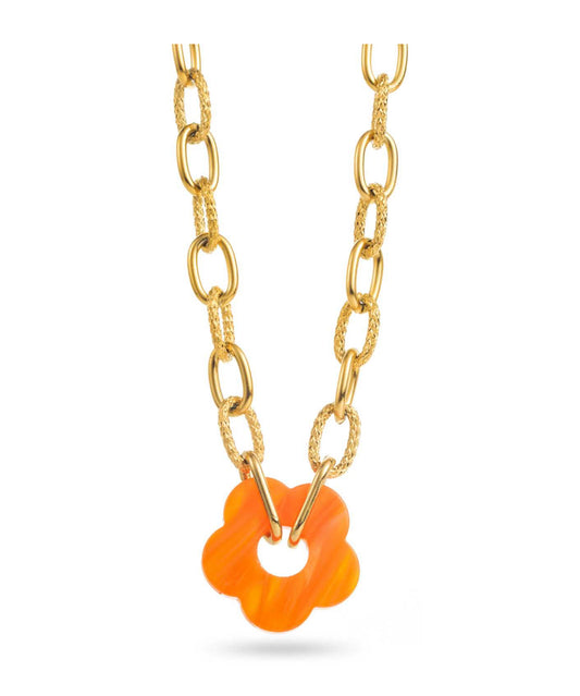 Collier FLORE orange