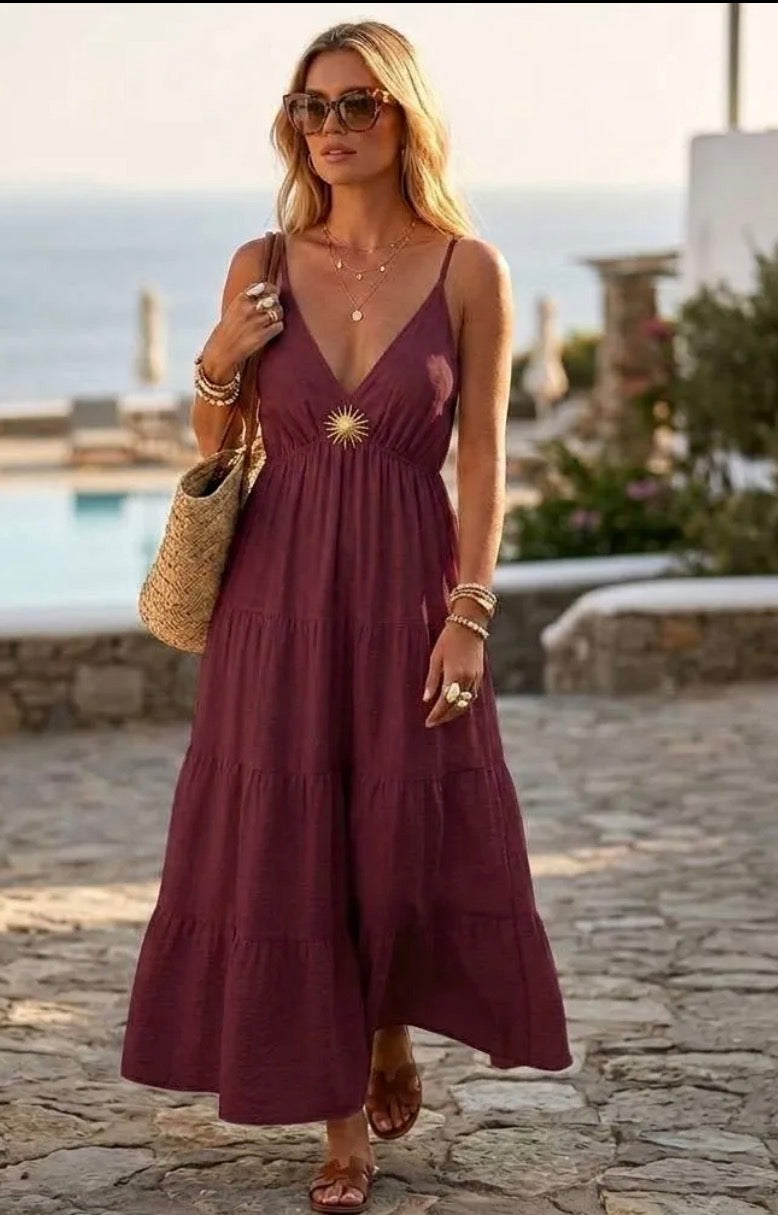 Robe MARISOL bordeaux