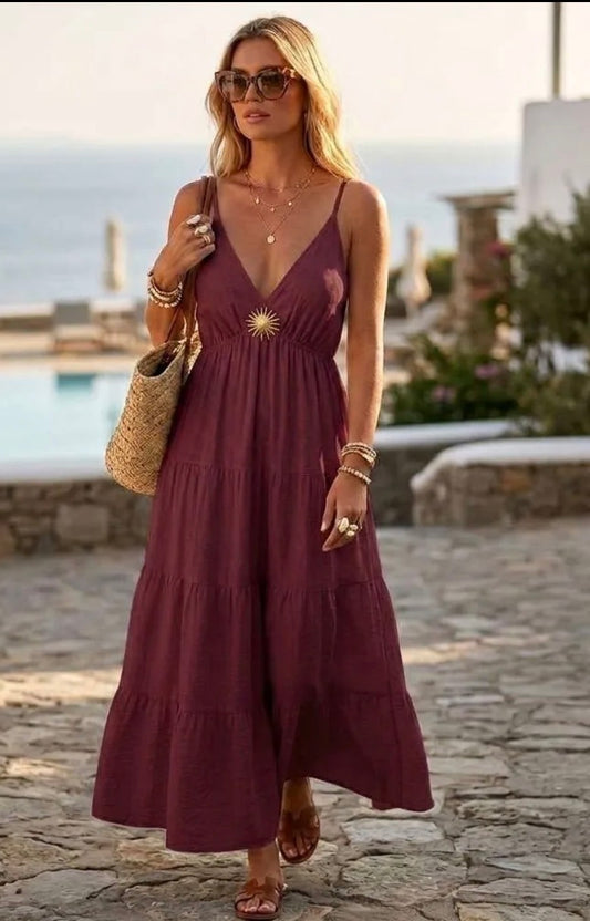 Robe MARISOL bordeaux