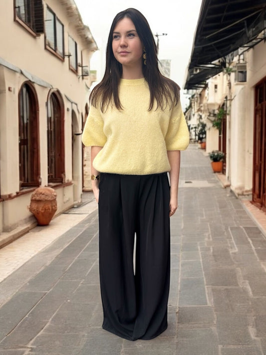 Pull PARIS jaune clair