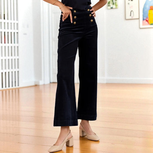 Jeans CONNY velours bleu marine