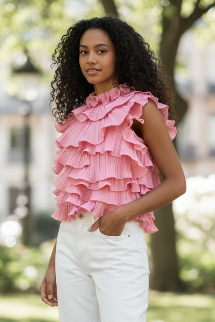 Top froufrous rose
