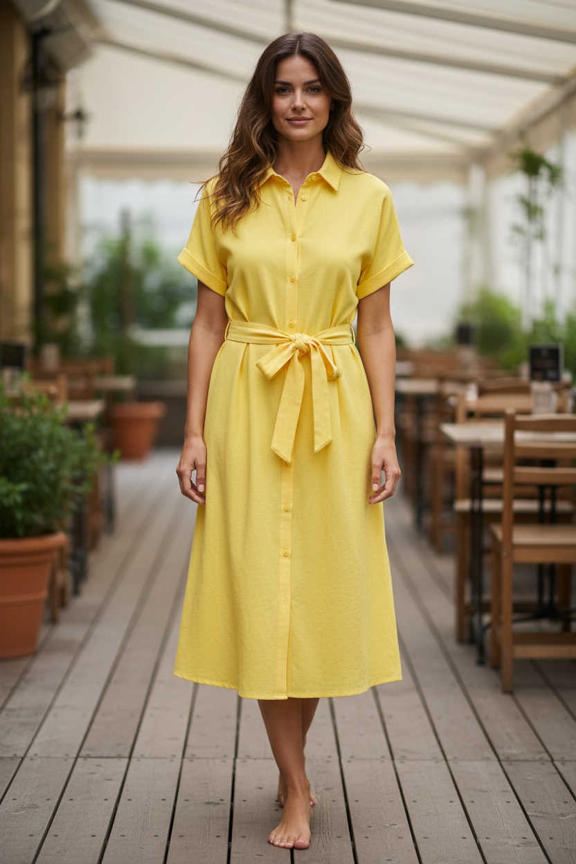 Robe MARINA jaune chair