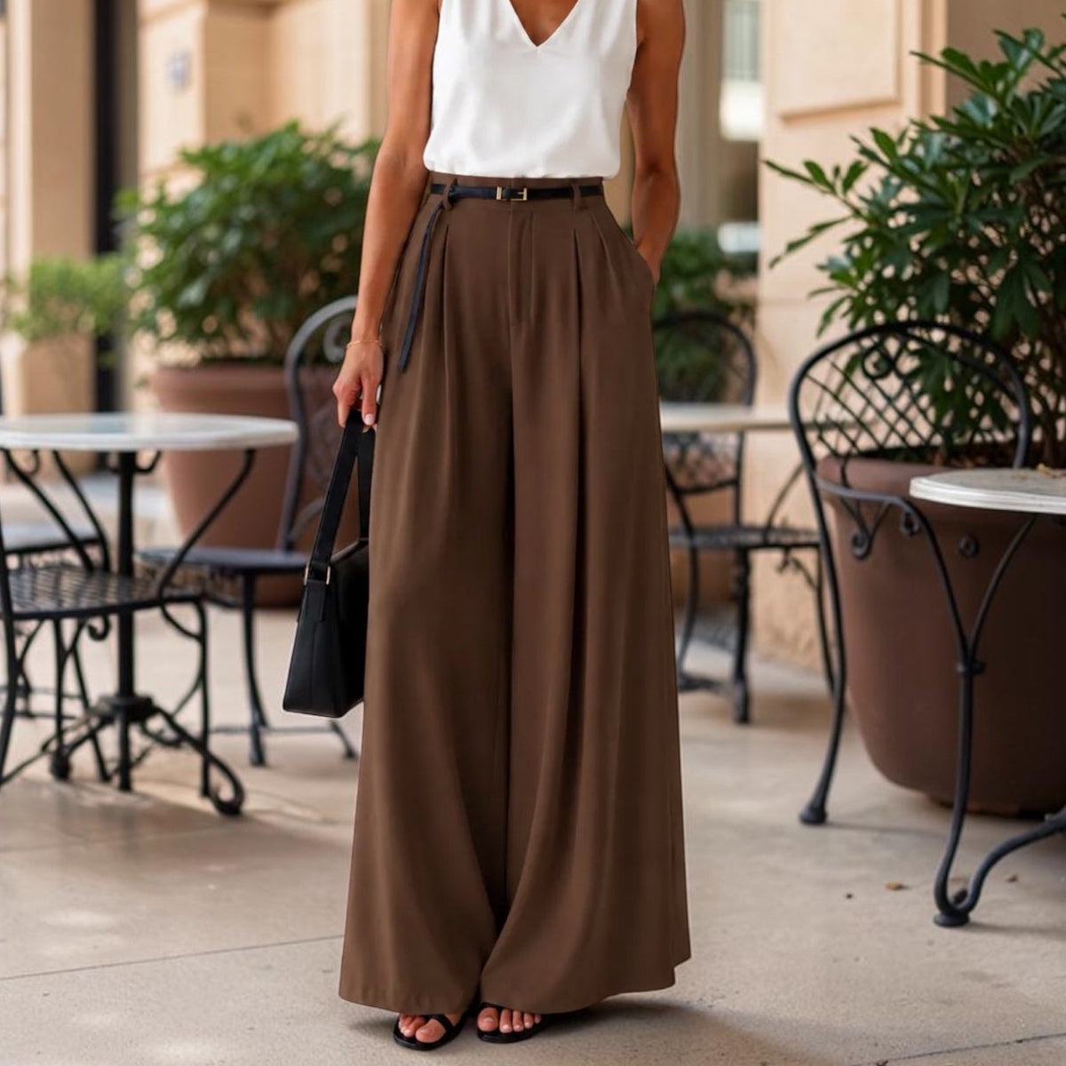 Pantalon LEONOR marron